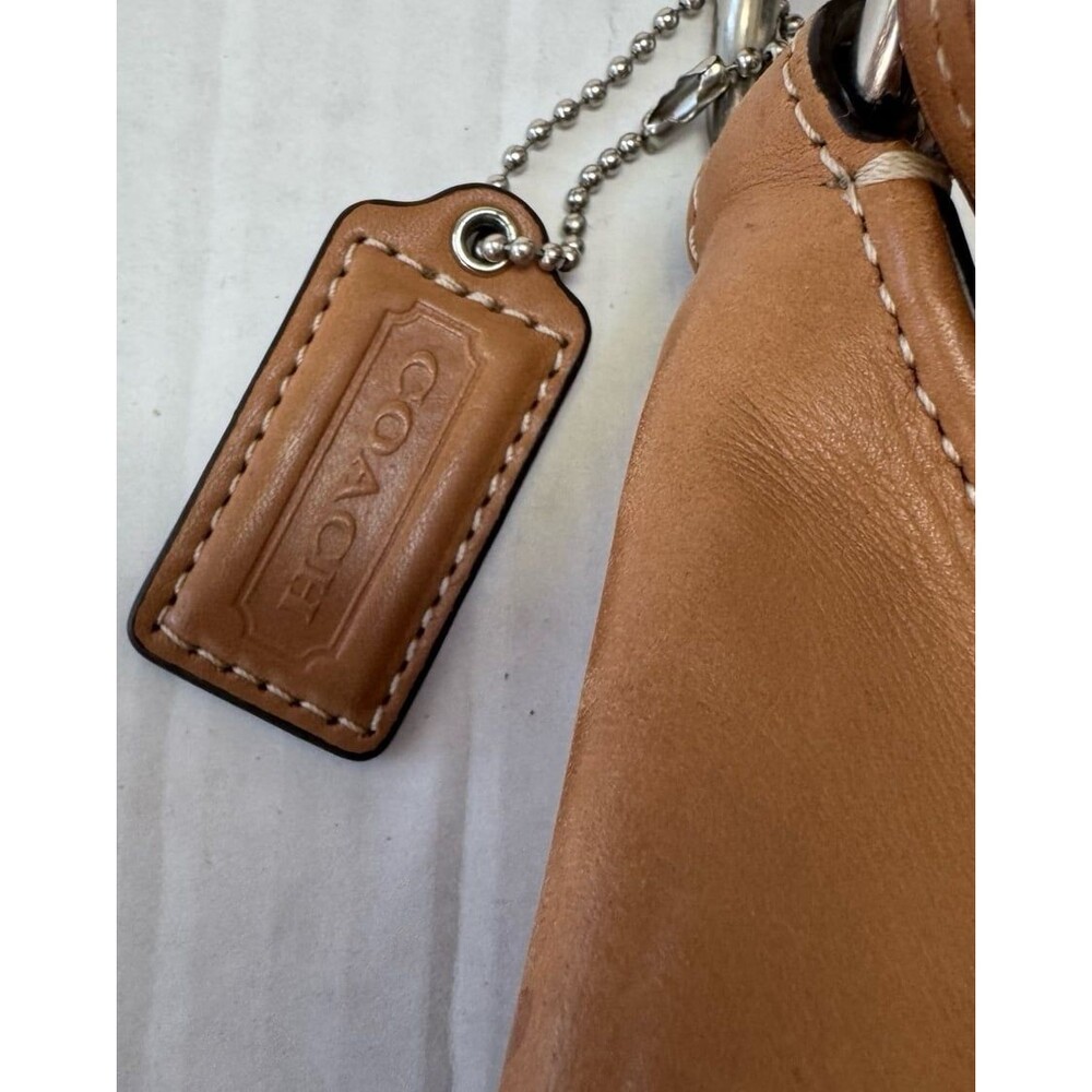 COACH VTG Y2K Hamptons Hobo Monogram One-Shoulder Bag w/ Clip Brown Canvas - Picture 5 of 10